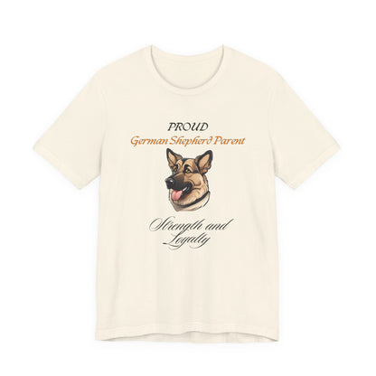 Proud German Shepherd Parent t-shirt in White, front view