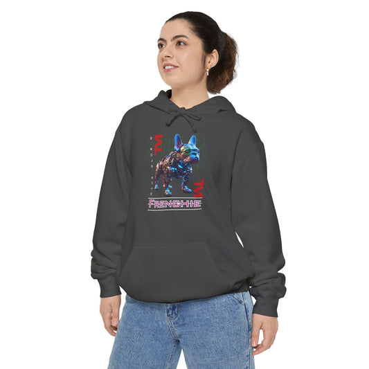 French Bulldog Neon Hoodie | Unisex Garment-Dyed Sweatshirt for Dog Lovers