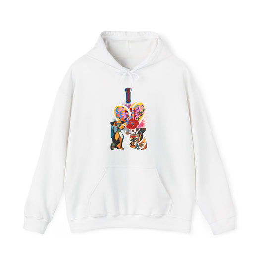 "Unisex Hoodie with Adorable 'I Love Dogs' Design"-Sniffwaggleandwalk™