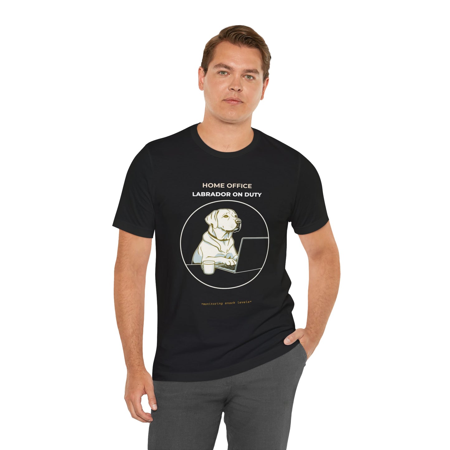 Labrador 'Home Office Labrador On Duty' T‑Shirt