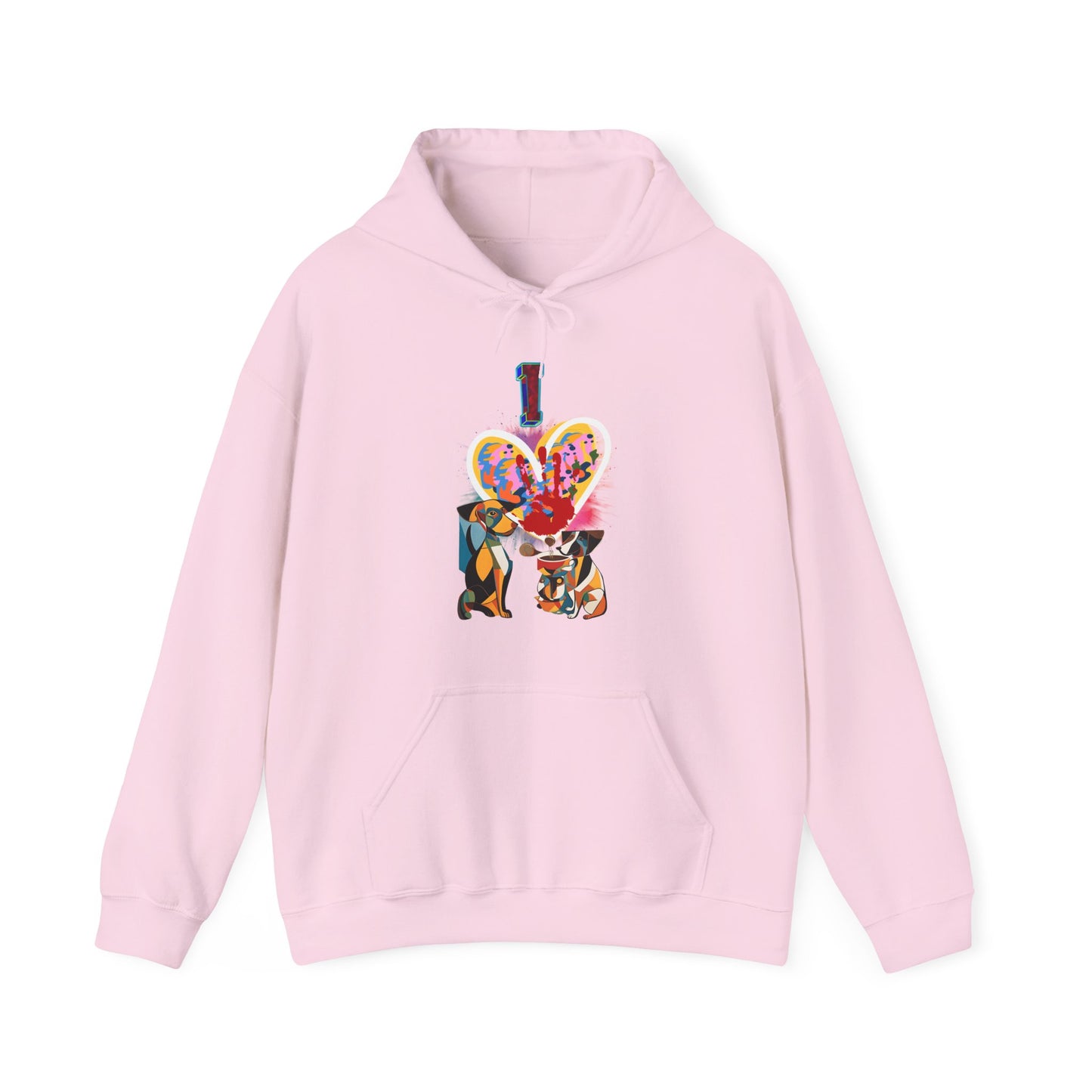 "Unisex Hoodie with Adorable 'I Love Dogs' Design"-Sniffwaggleandwalk™