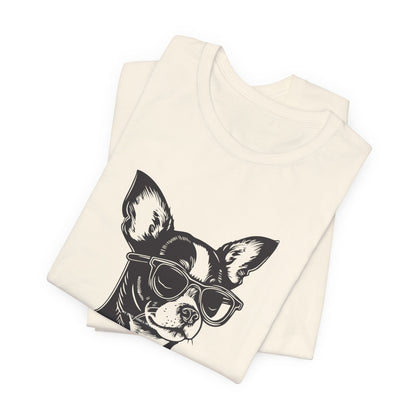 My Dog Thinks I'm Cool I Think tee print detail close-up