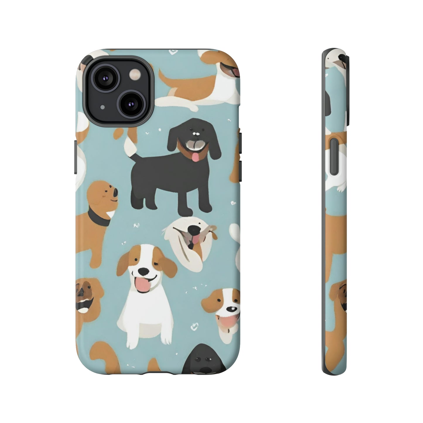 Sniffwagglendwalk™ Multi Dog Design Tough Phone Case. - Sniff Waggle And Walk