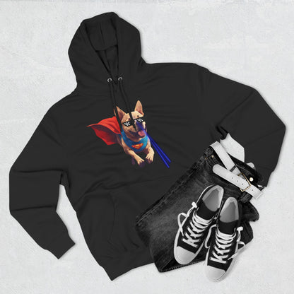 SniffwaggleNwalk™ "Super Dog" Three panel Fleece Hoodie - Sniff Waggle And Walk