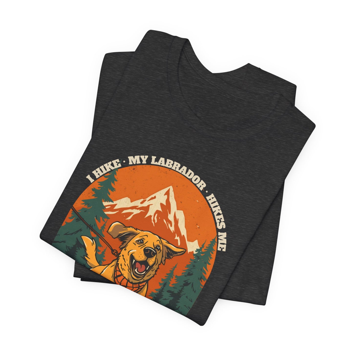 Labrador dog hiking adventure tee