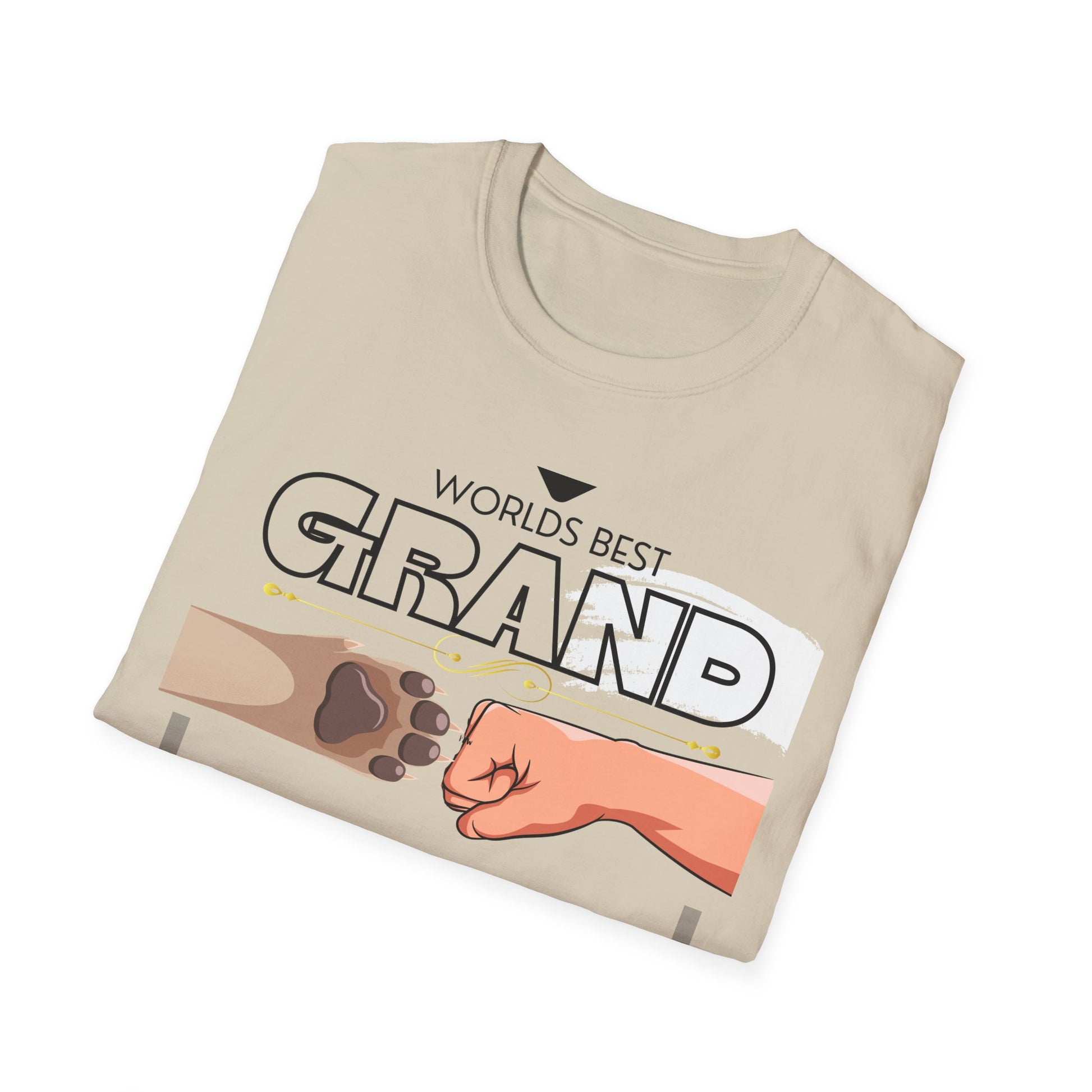 WORLDS BEST GRANDPAW Unisex Softstyle T-Shirt - Sniff Waggle And Walk