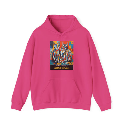 "Purrfectly Abstract" Unisex Hoodie – Artistic Comfort for Cat Lovers-Sniffwaggleandwalk™