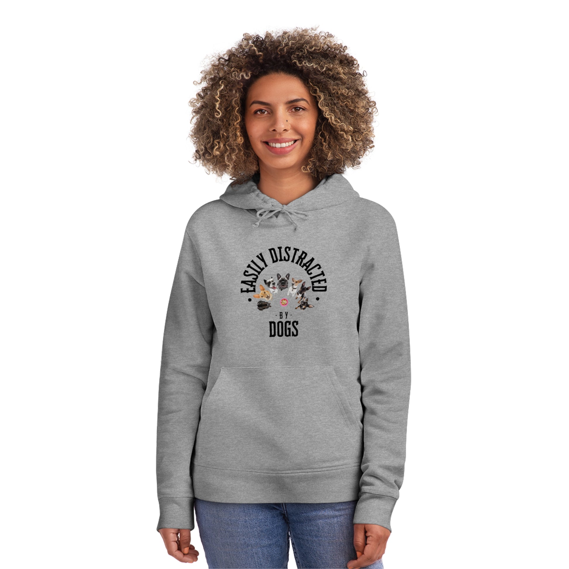 EASILY DISTRACTED BY DOGS Unisex Drummer Hoodie - Sniff Waggle And Walk