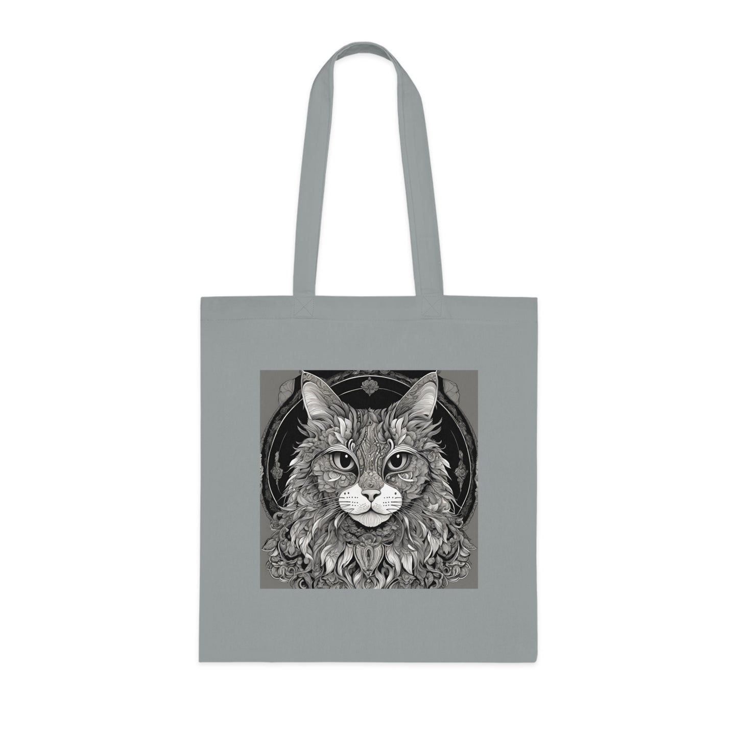 Cat Cotton Tote Bag with Front and Back Design