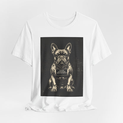 Athletic Heather colourway of the French Bulldog True Crime Night Shift t-shirt