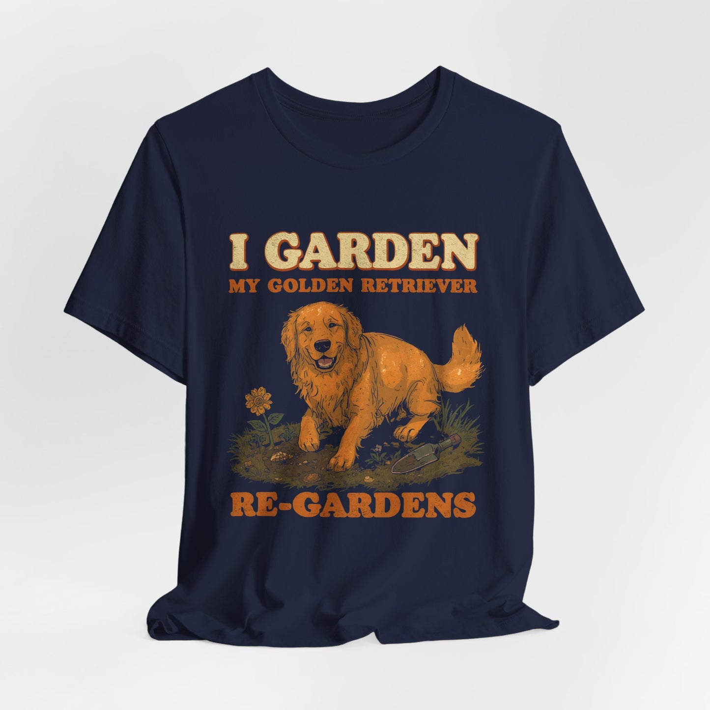 I Garden My Golden Retriever Re-Gardens tee detail view