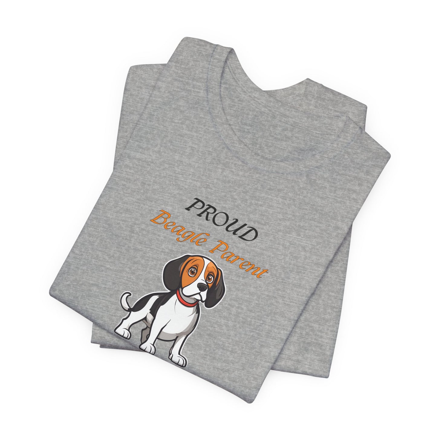 Proud Beagle Parent t-shirt size reference view