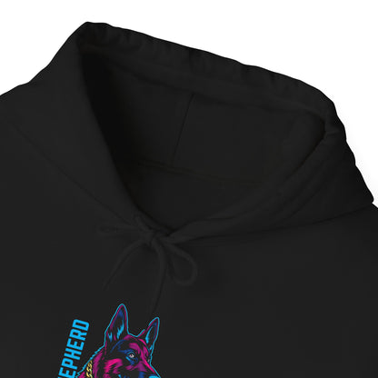 German Shepherd Streetwear Hoodie — Neon GSD Unisex Pullover