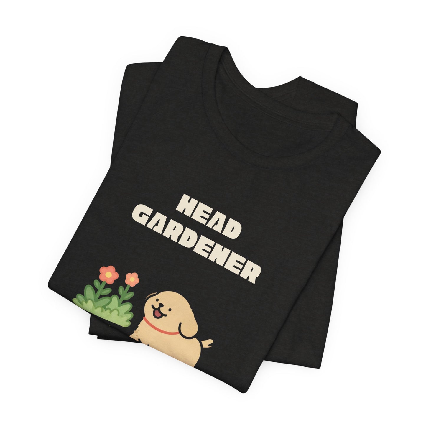 Head Gardener dog lover tee close-up print