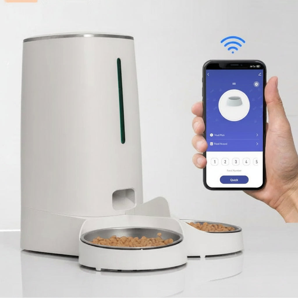 MealMinder smart feeder with 4L food storage for cats and dogs.