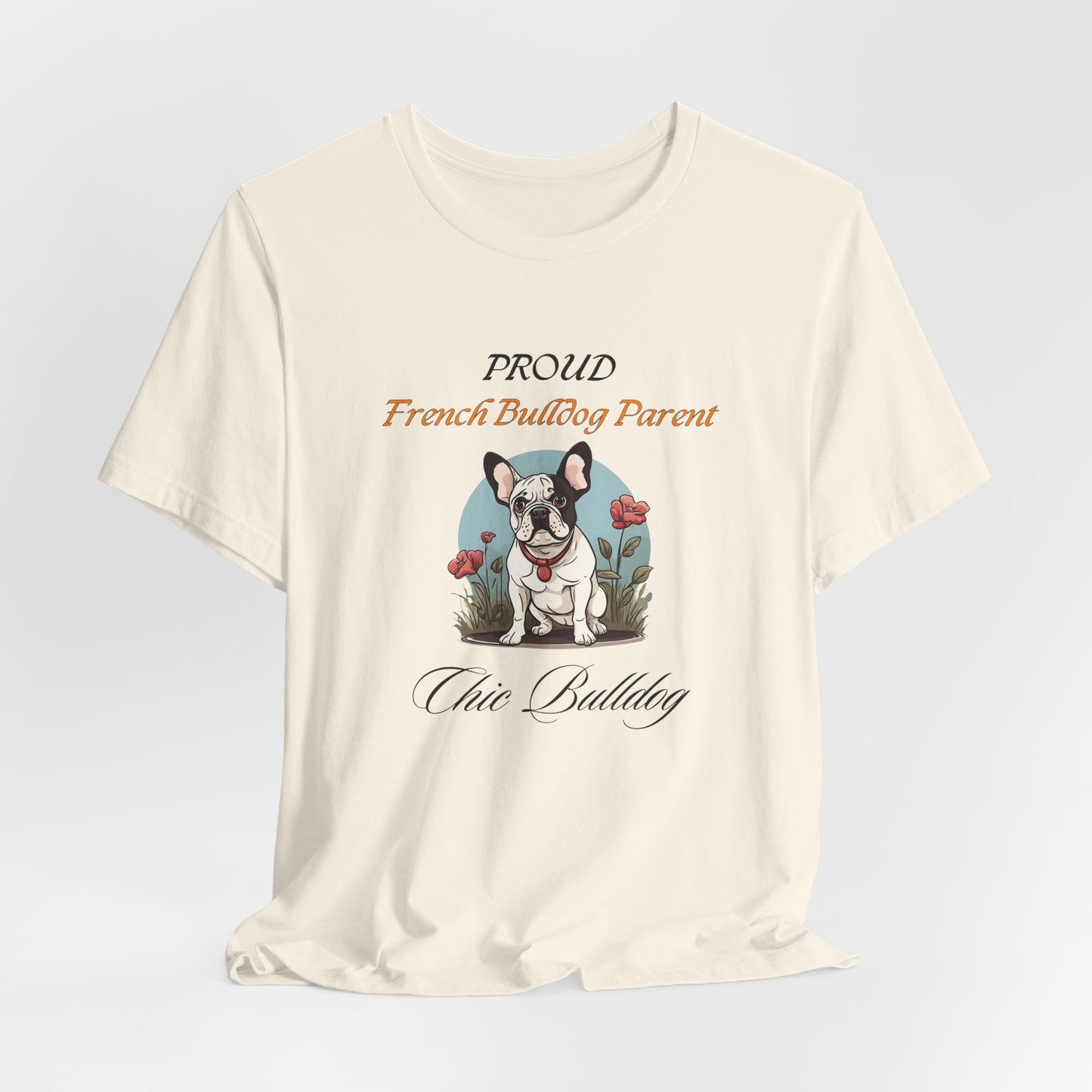 Proud French Bulldog Parent t-shirt — folded detail