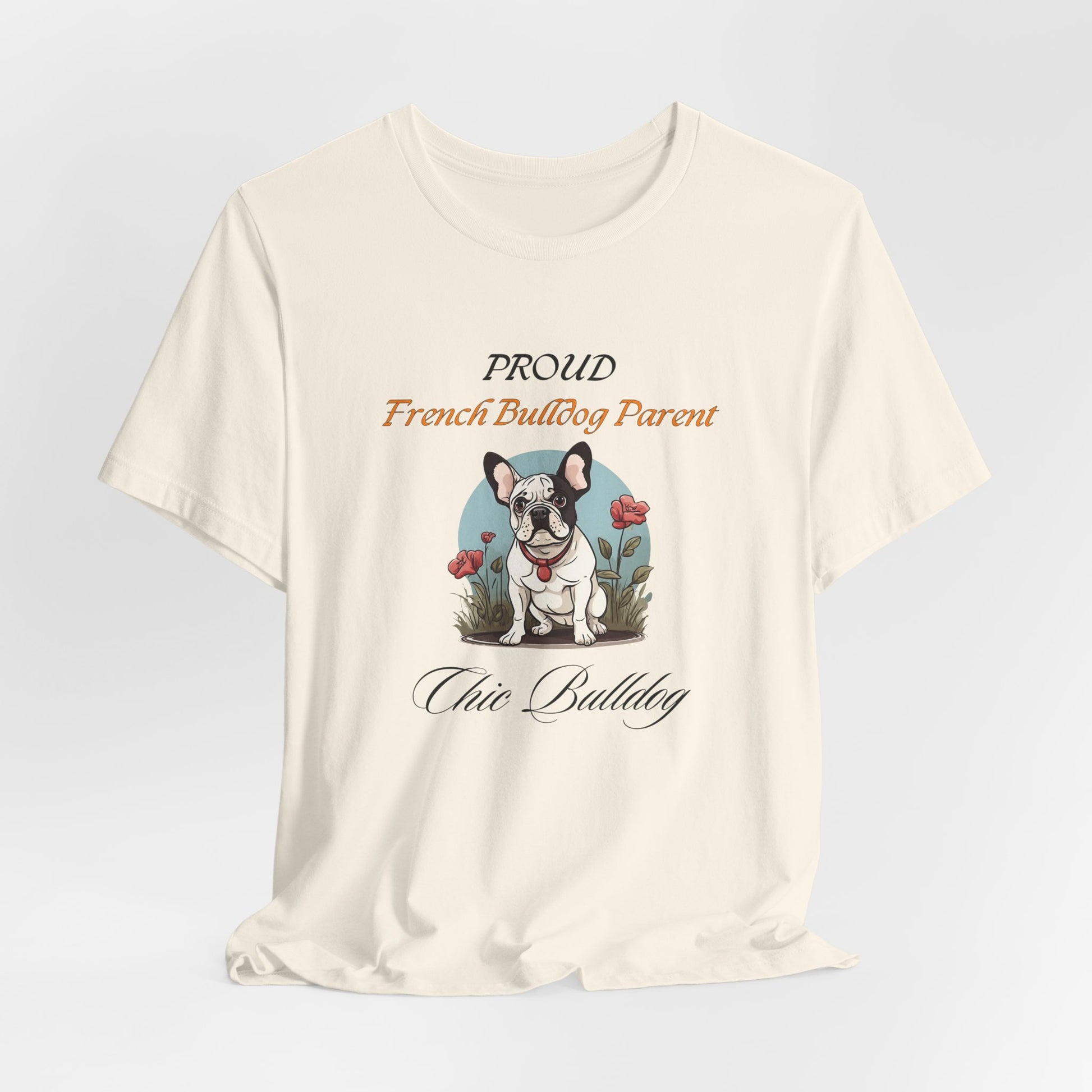 Proud French Bulldog Parent t-shirt — folded detail