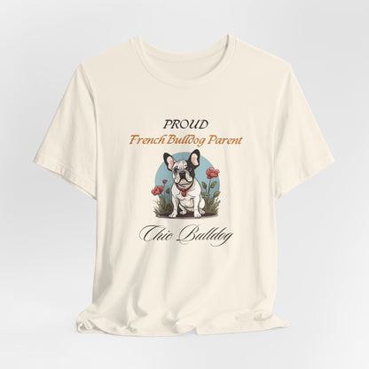Proud French Bulldog Parent t-shirt — folded detail