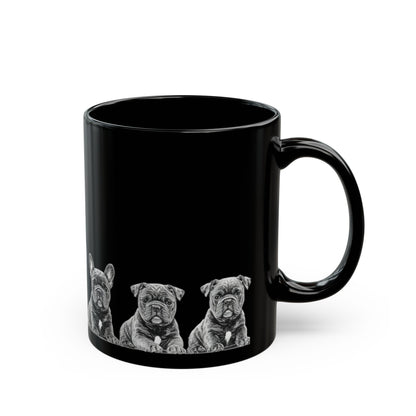 Staffie mug shown in hand