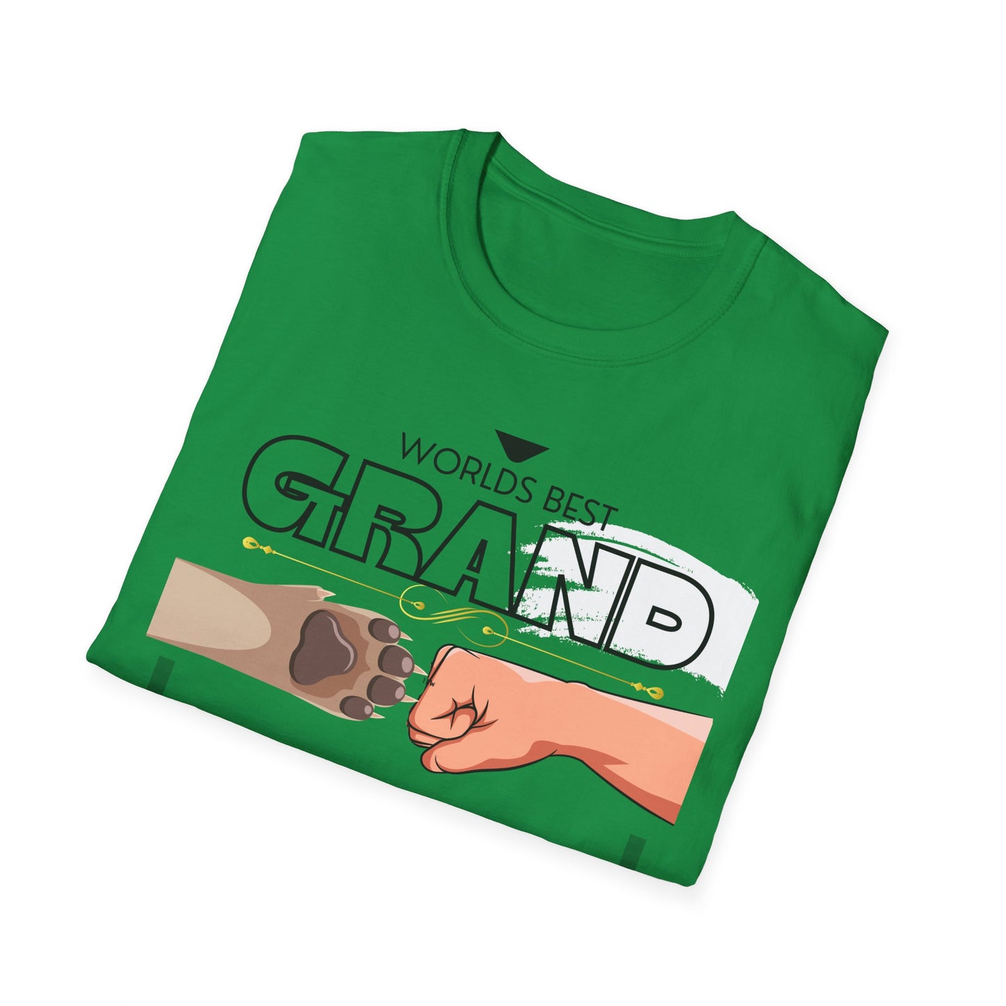 WORLDS BEST GRANDPAW Unisex Softstyle T-Shirt - Sniff Waggle And Walk