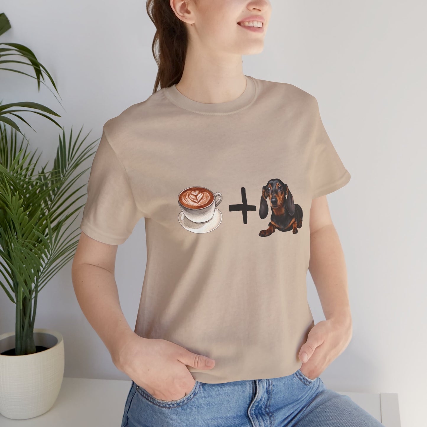 Coffee and Dachshunds T-Shirt — Heather Forest — dog dad gift — SniffWaggleNWalk™