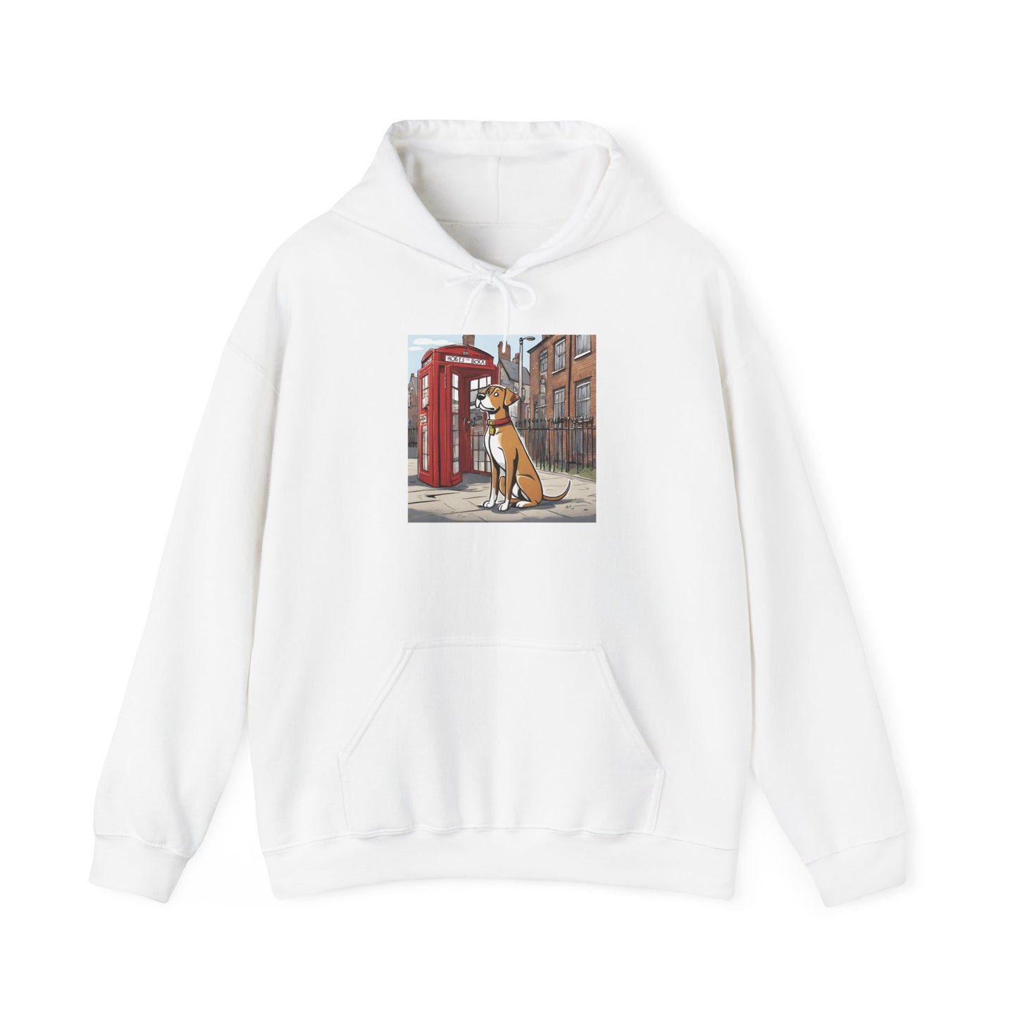 Unisex Heavy Blend™ dog + phone box Hooded Sweatshirt - Sniff Waggle And Walk