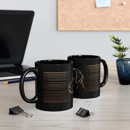 Labrador black ceramic mug — dog lover gift