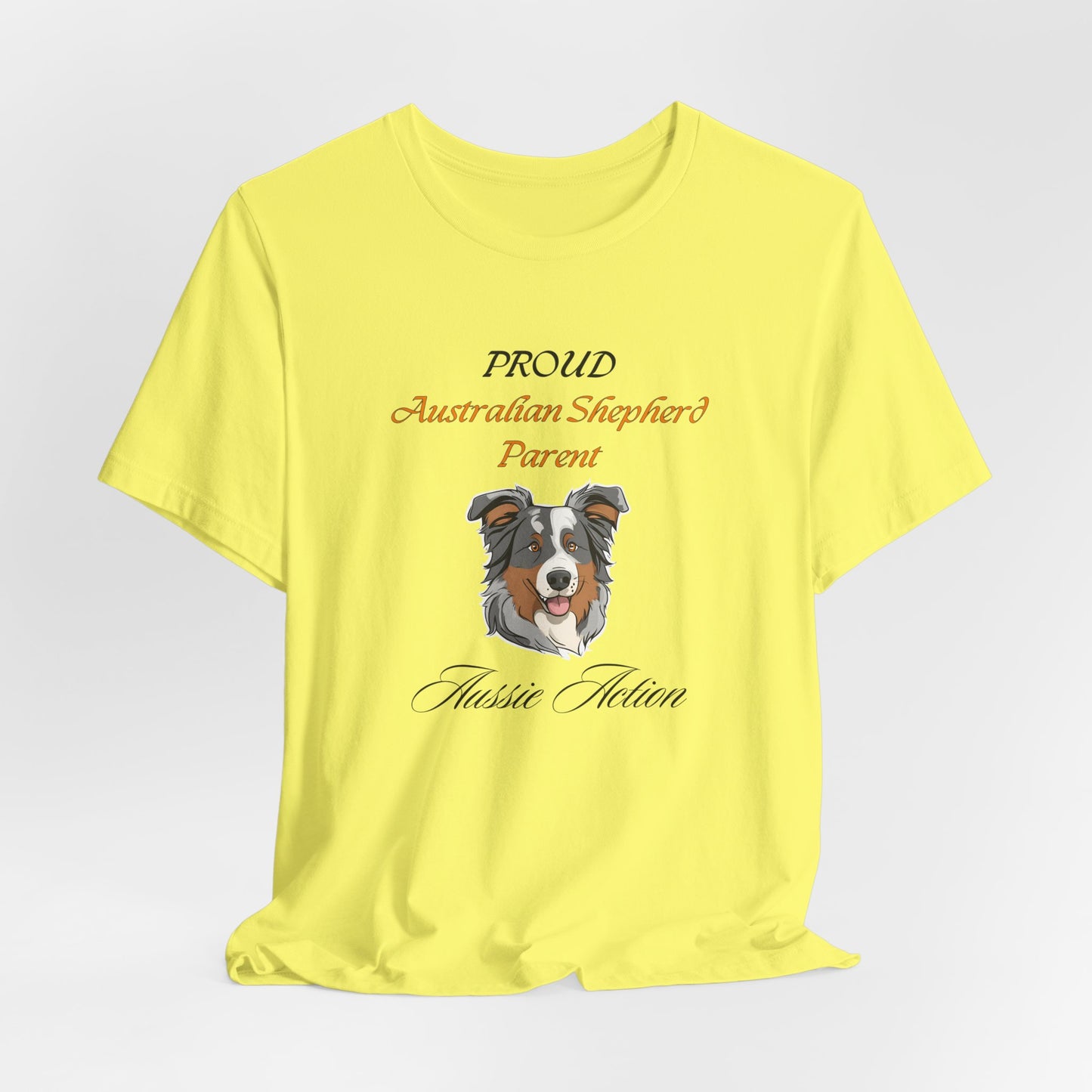 Proud Australian Shepherd Parent organic cotton t-shirt, eco-friendly Aussie gift