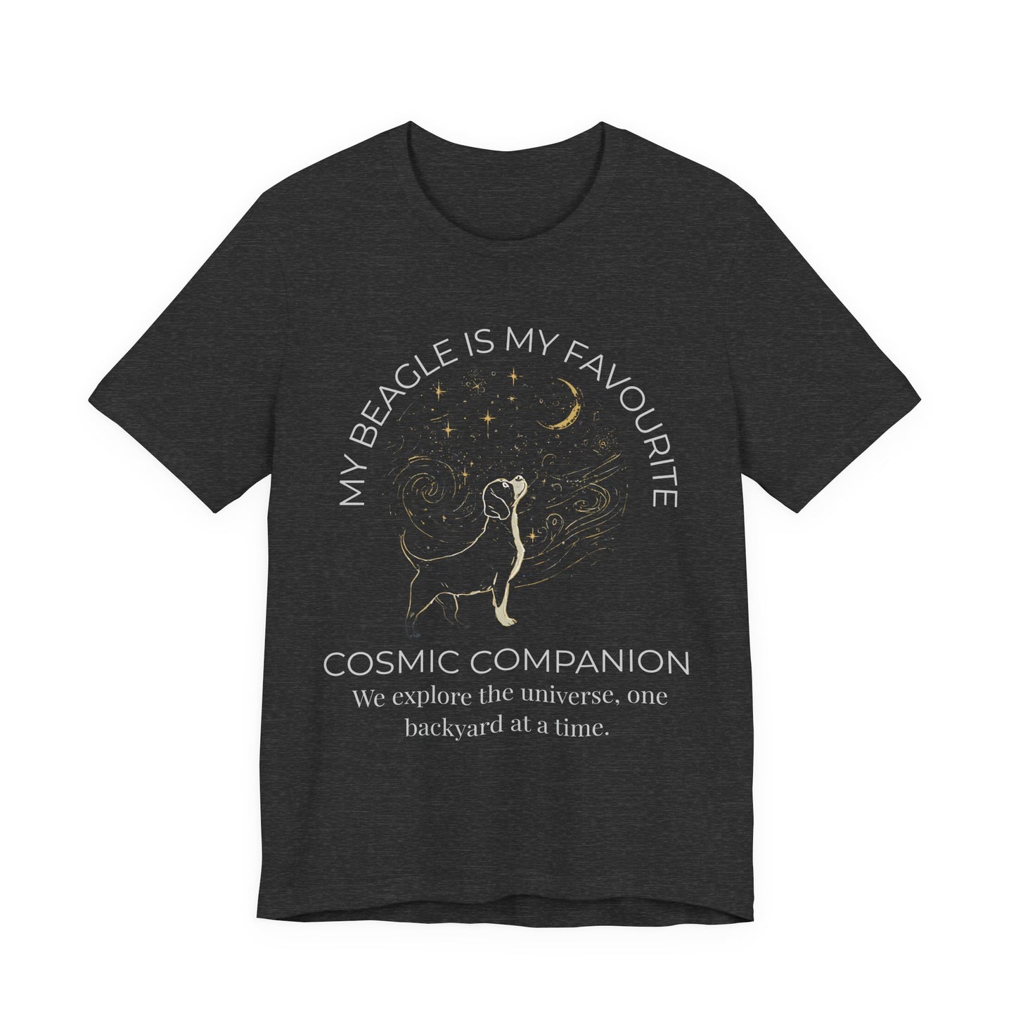Beagle Cosmic Companion T-Shirt — "My Beagle Is My Favourite" Astral Dog Tee