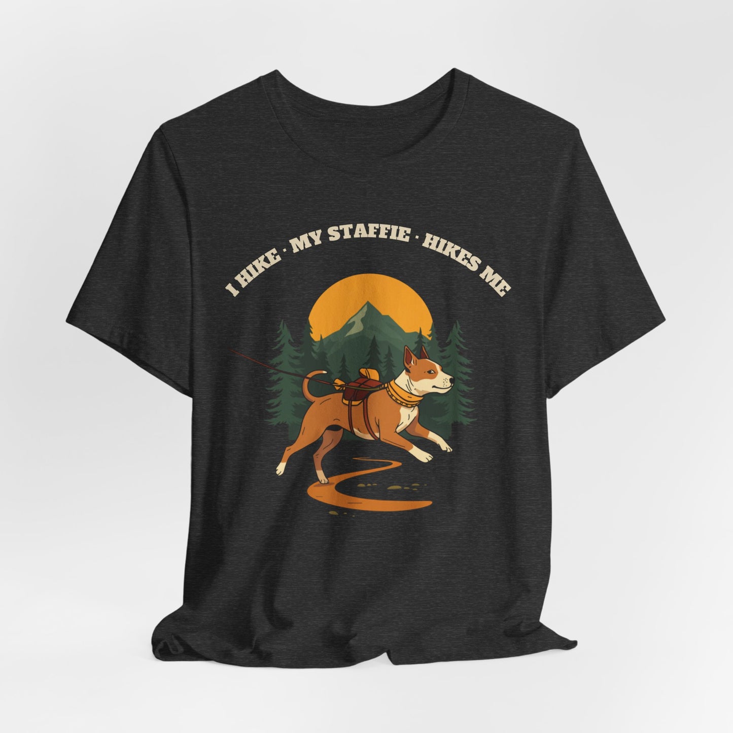 Staffie hiking tee sleeve print detail