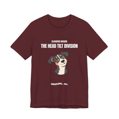 The Head Tilt Division Dog T-Shirt – Cute Tilting Pup Graphic Tee