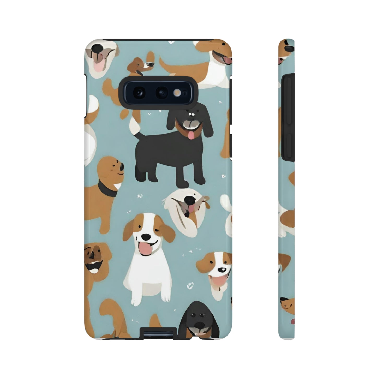 Sniffwagglendwalk™ Multi Dog Design Tough Phone Case. - Sniff Waggle And Walk