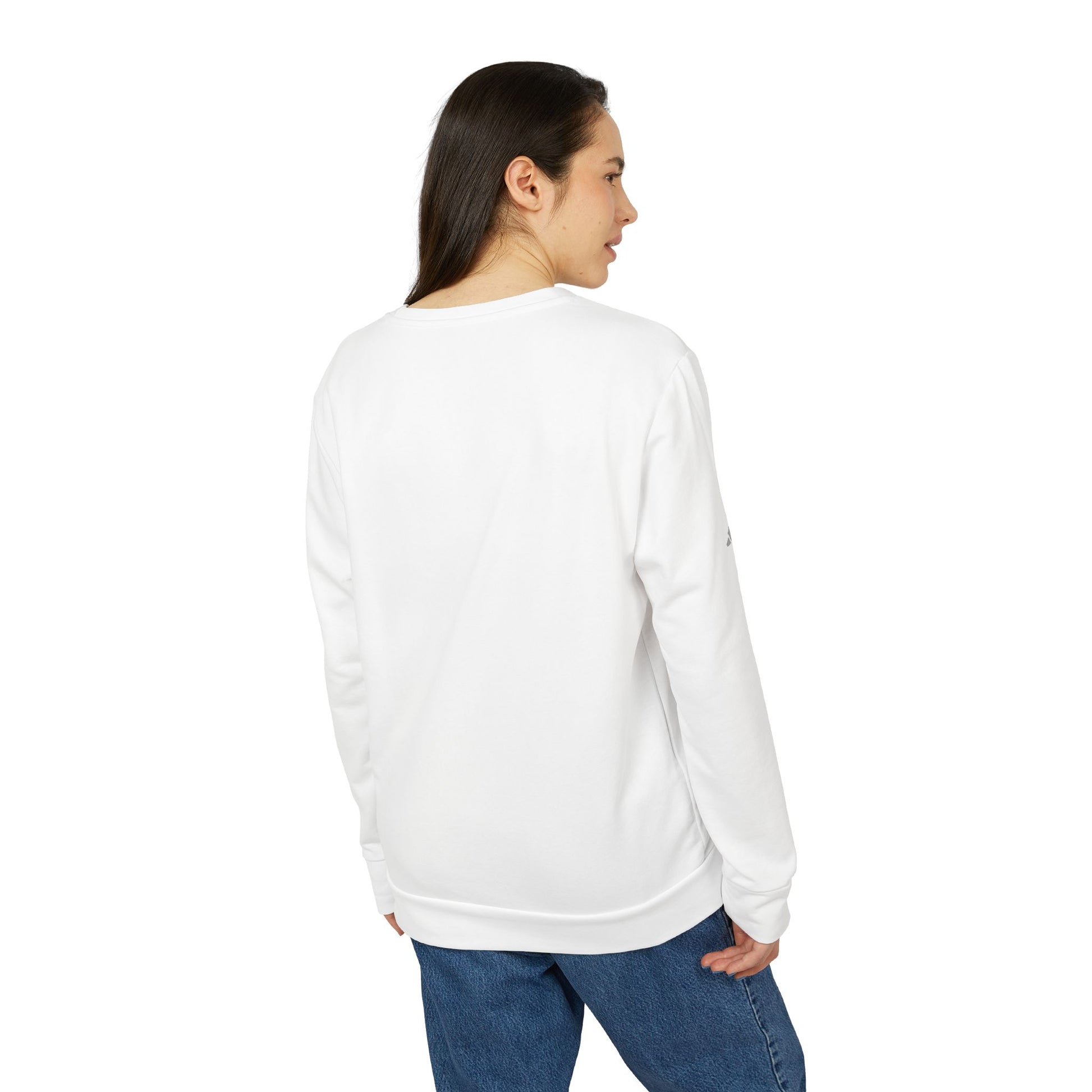 Dog Dad Adidas A434 T-Shirt — Grey Heather — worn lifestyle — SniffWaggleNWalk™
