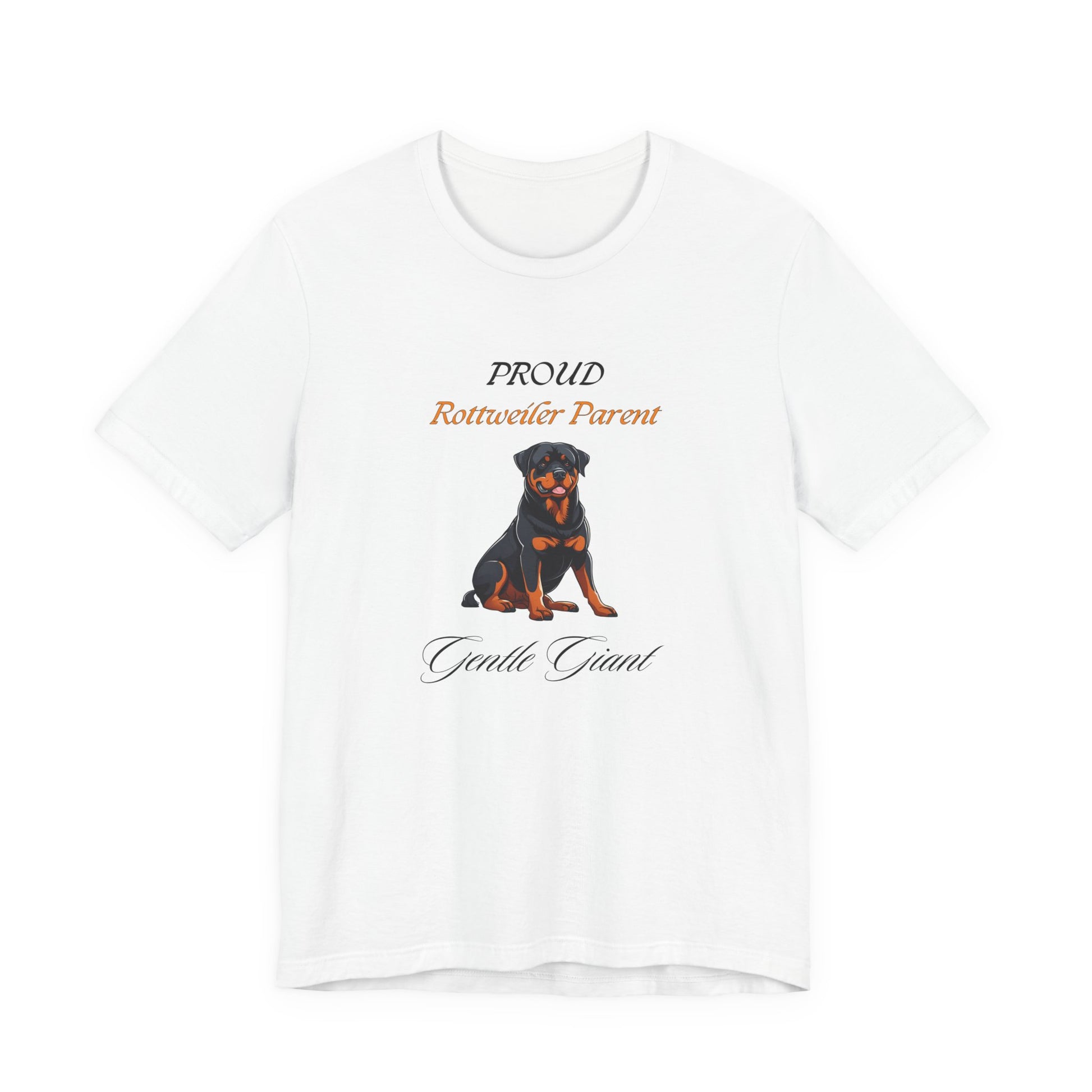 Proud Rottweiler Parent t-shirt in Yellow, front view