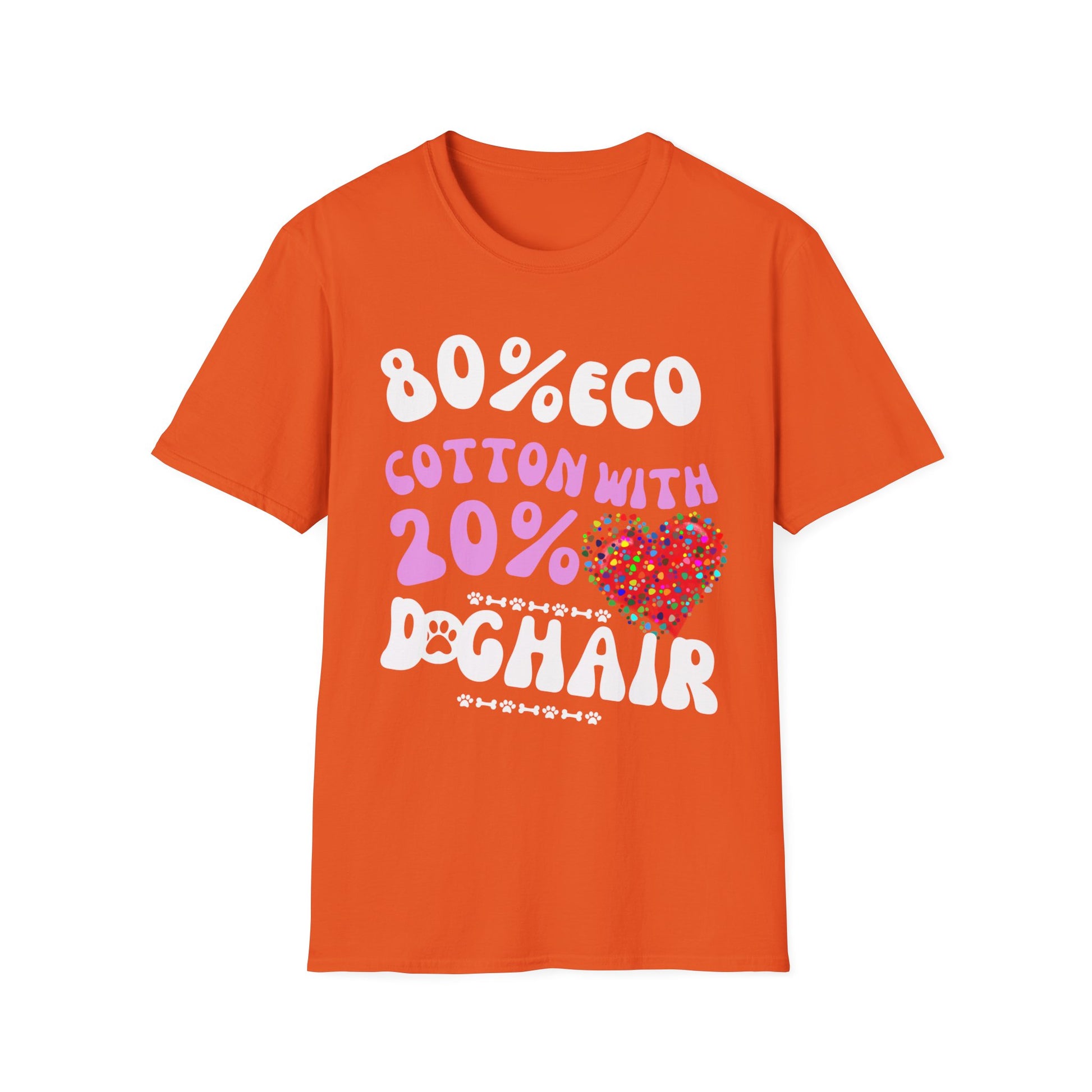 "80% COTTON 20% DOG HAIR" Unisex Softstyle T-Shirt by SniffWaggle'n'Walk™ - Sniff Waggle And Walk