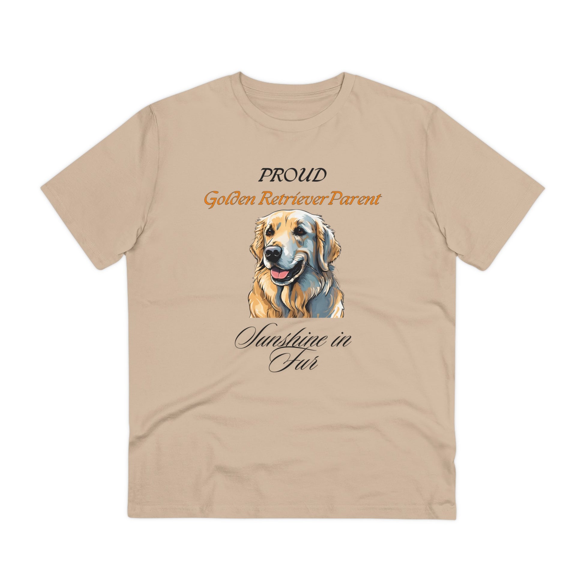 PROUD GOLDEN RETRIEVER PARENT "sunshine in fur" Soft Organic Dog Themed T-shirt - Unisex - Sniff Waggle And Walk