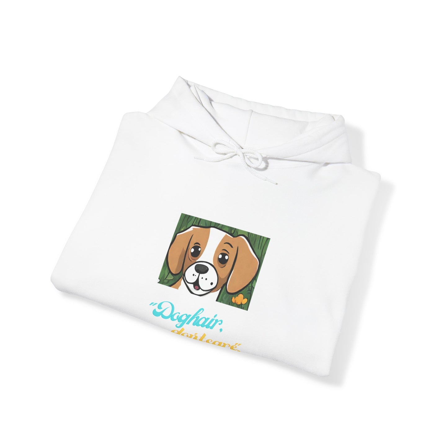 Unisex Heavy Blend™ Dog Hair Dont Care Hooded Sweatshirt - Sniff Waggle And Walk