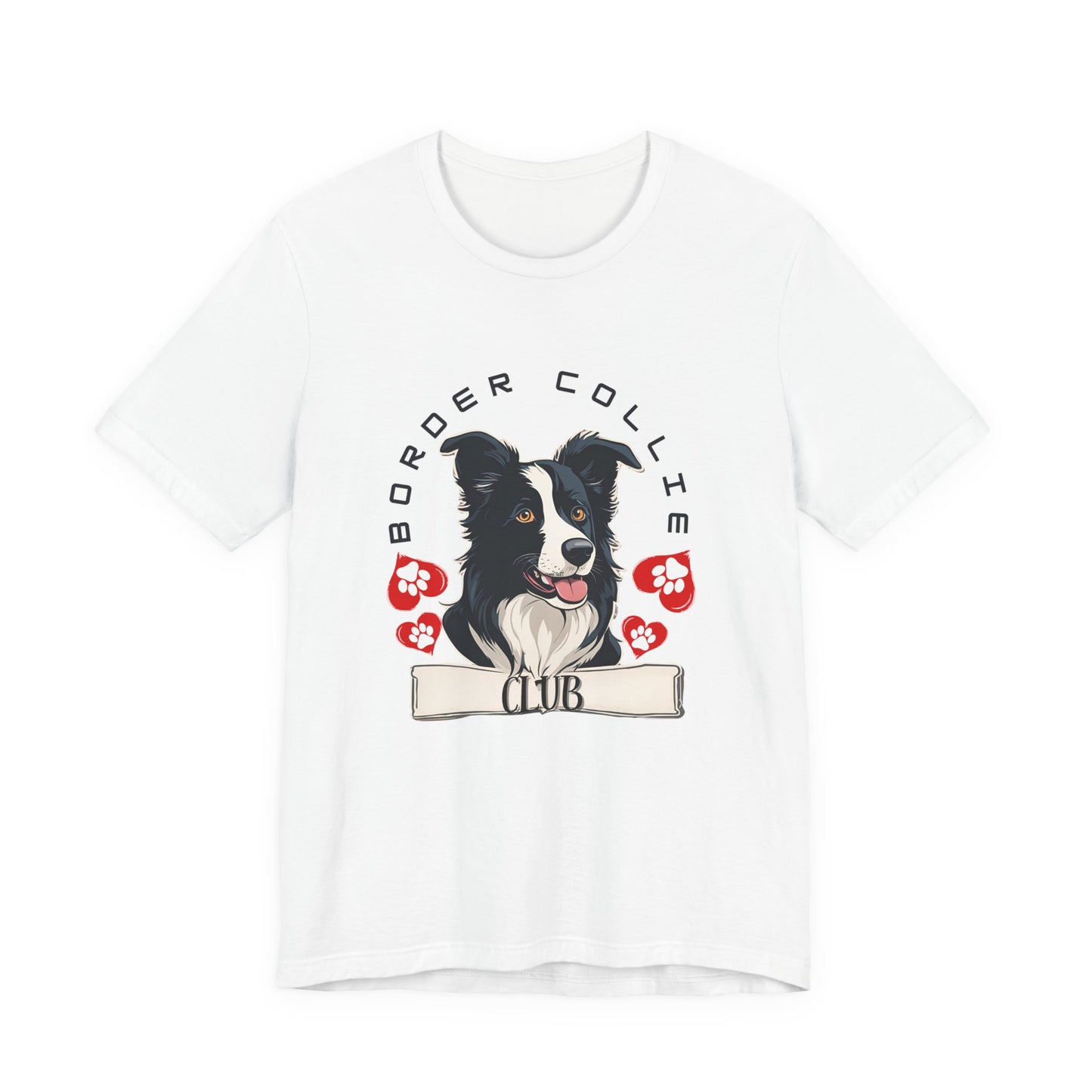 Border Collie Club T-Shirt in Natural — SniffWaggleNWalk™