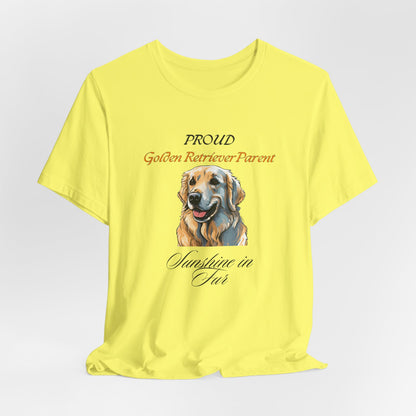 Proud Golden Retriever Parent organic cotton t-shirt, eco-friendly Golden gift