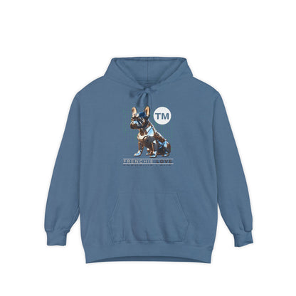 French Bulldog Hoodie - Unisex Garment-Dyed Sweatshirt