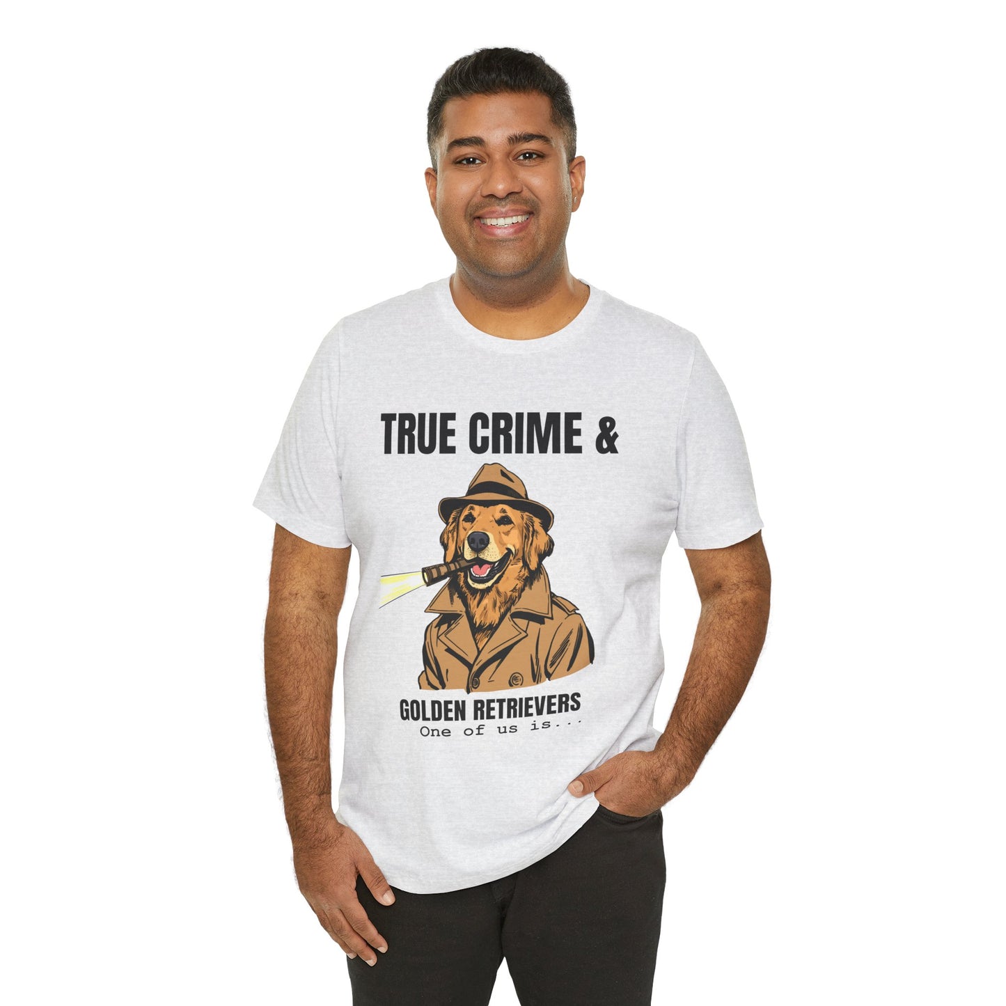 True Crime & Golden Retrievers T-Shirt — Funny Detective Dog Tee