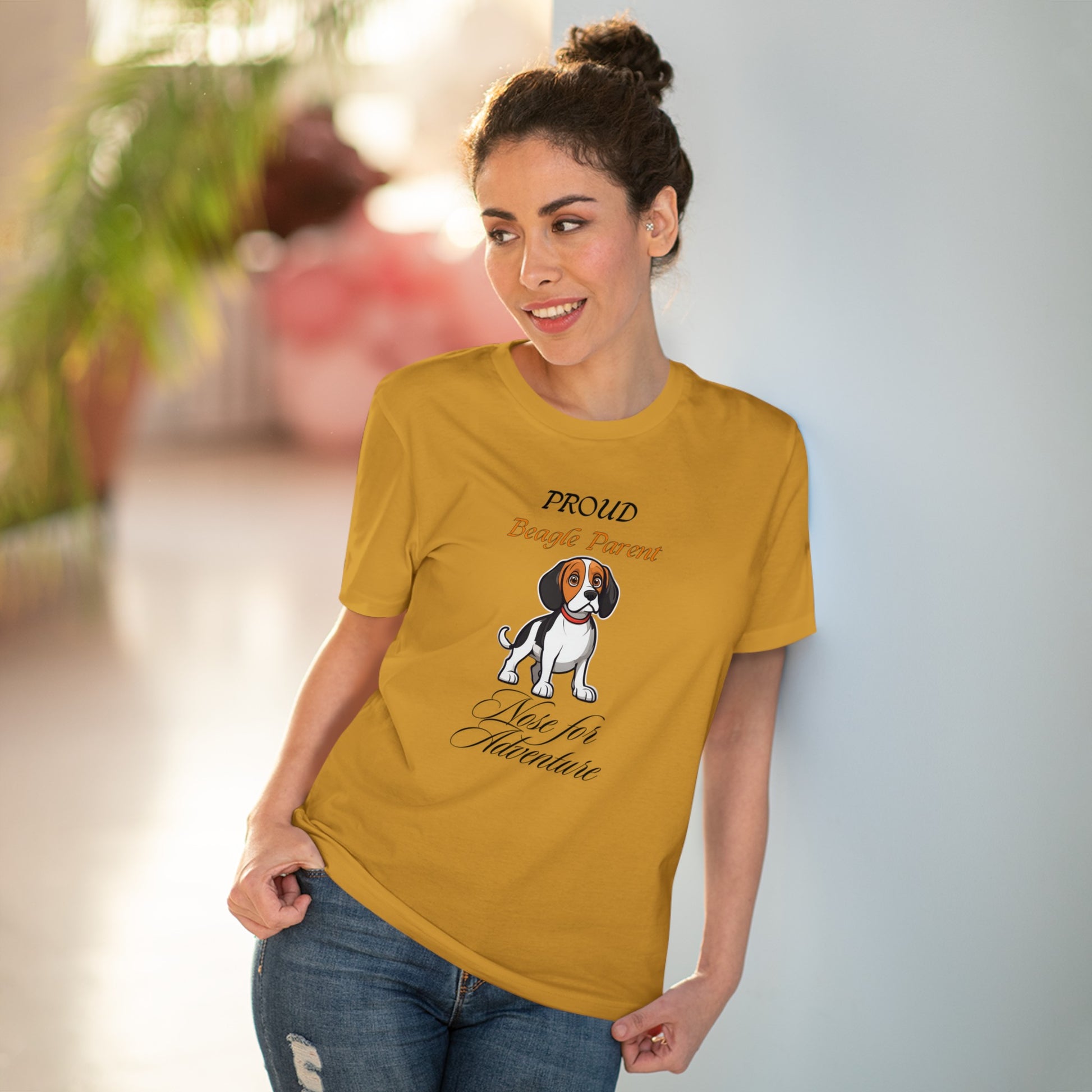 PROUD BEAGLE PARENT "nose for adventure" Organic T-shirt - Unisex - Sniff Waggle And Walk