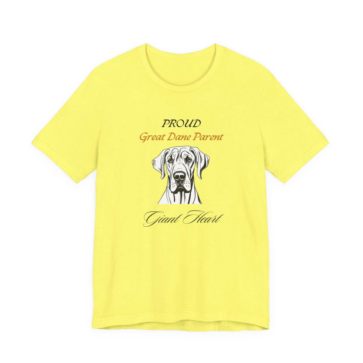 Proud Great Dane Parent t-shirt in Natural, front view