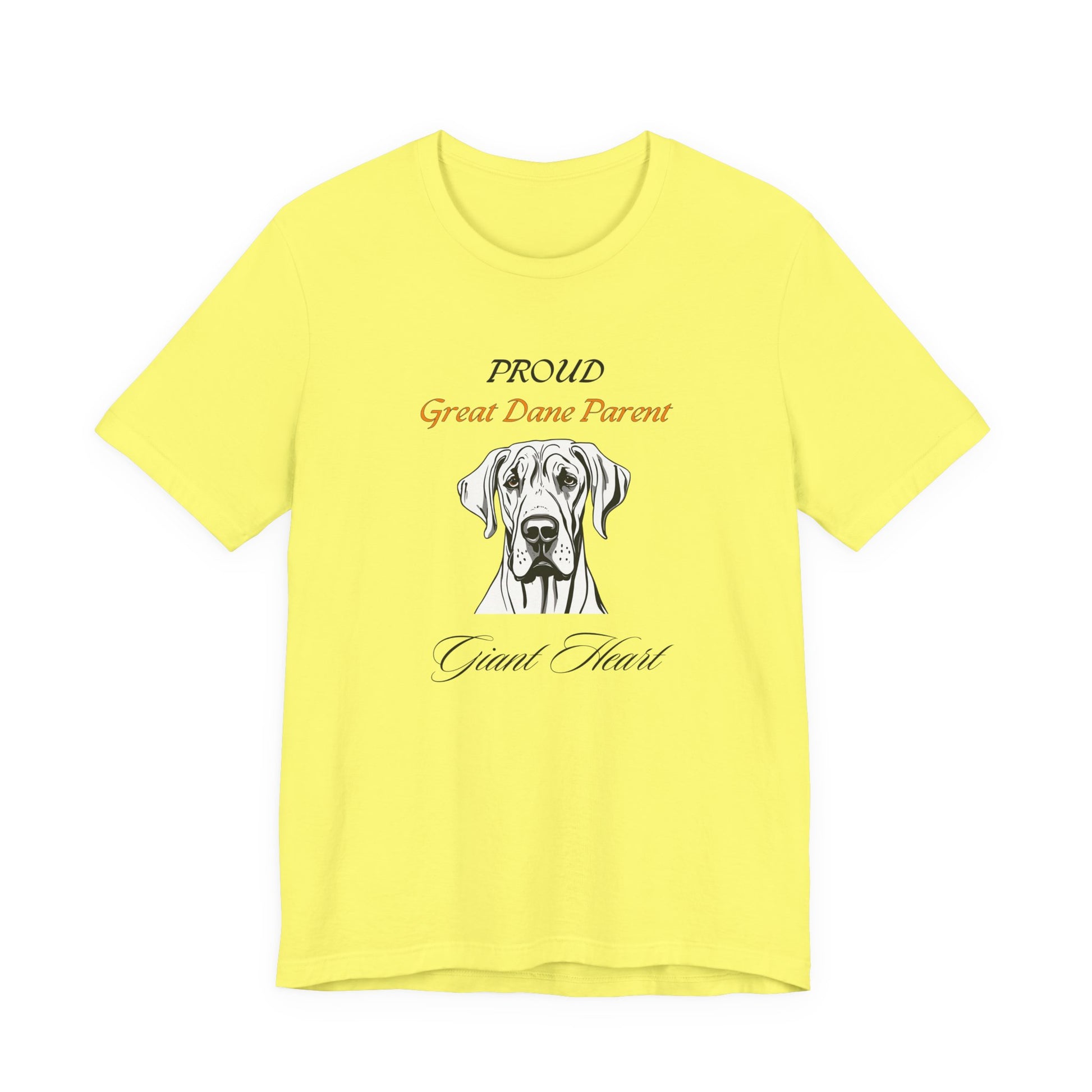 Proud Great Dane Parent t-shirt in Natural, front view