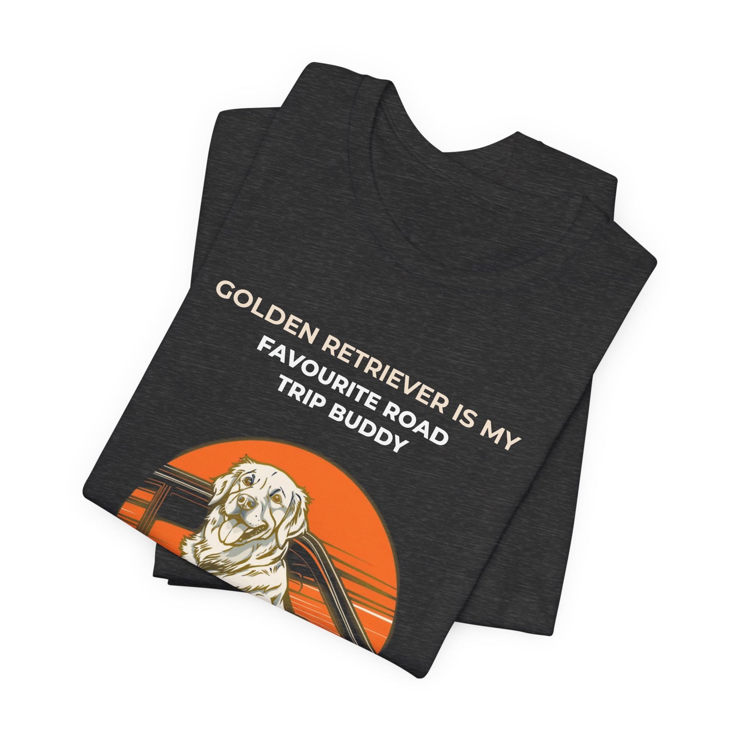 Golden Retriever Road Trip T-Shirt — "Golden Retriever Is My Favourite Road Trip Buddy"
