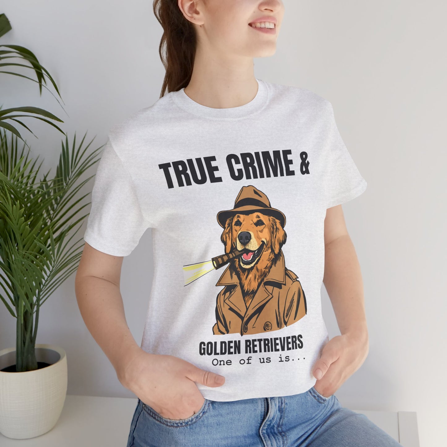 True Crime & Golden Retrievers T-Shirt — Funny Detective Dog Tee