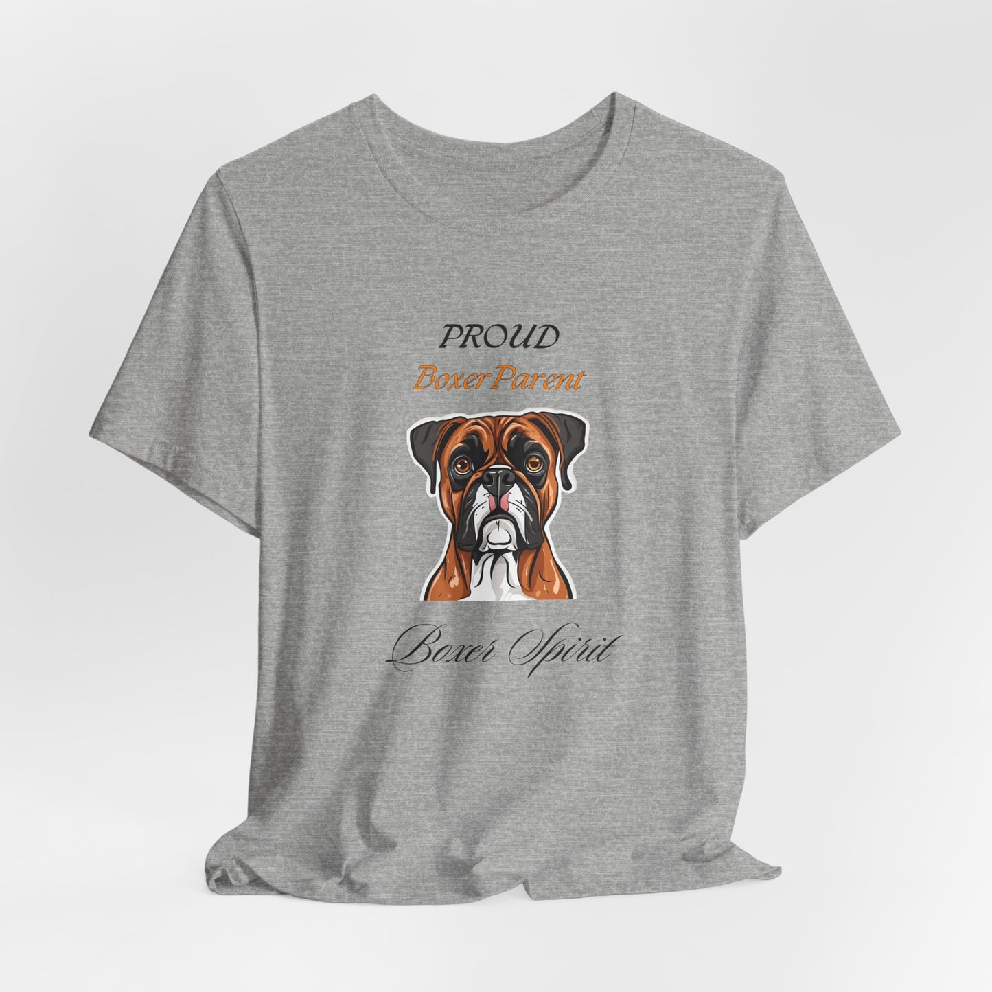 Proud Boxer Parent t-shirt back view of the organic cotton tee