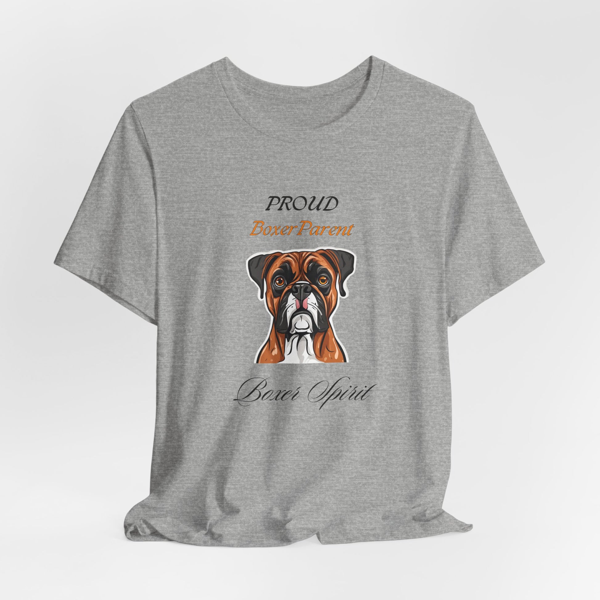 Proud Boxer Parent t-shirt back view of the organic cotton tee