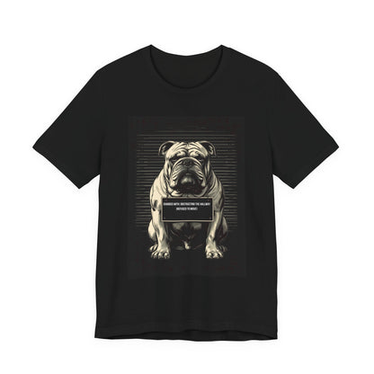 Bulldog True Crime Night Shift t-shirt, black, back view
