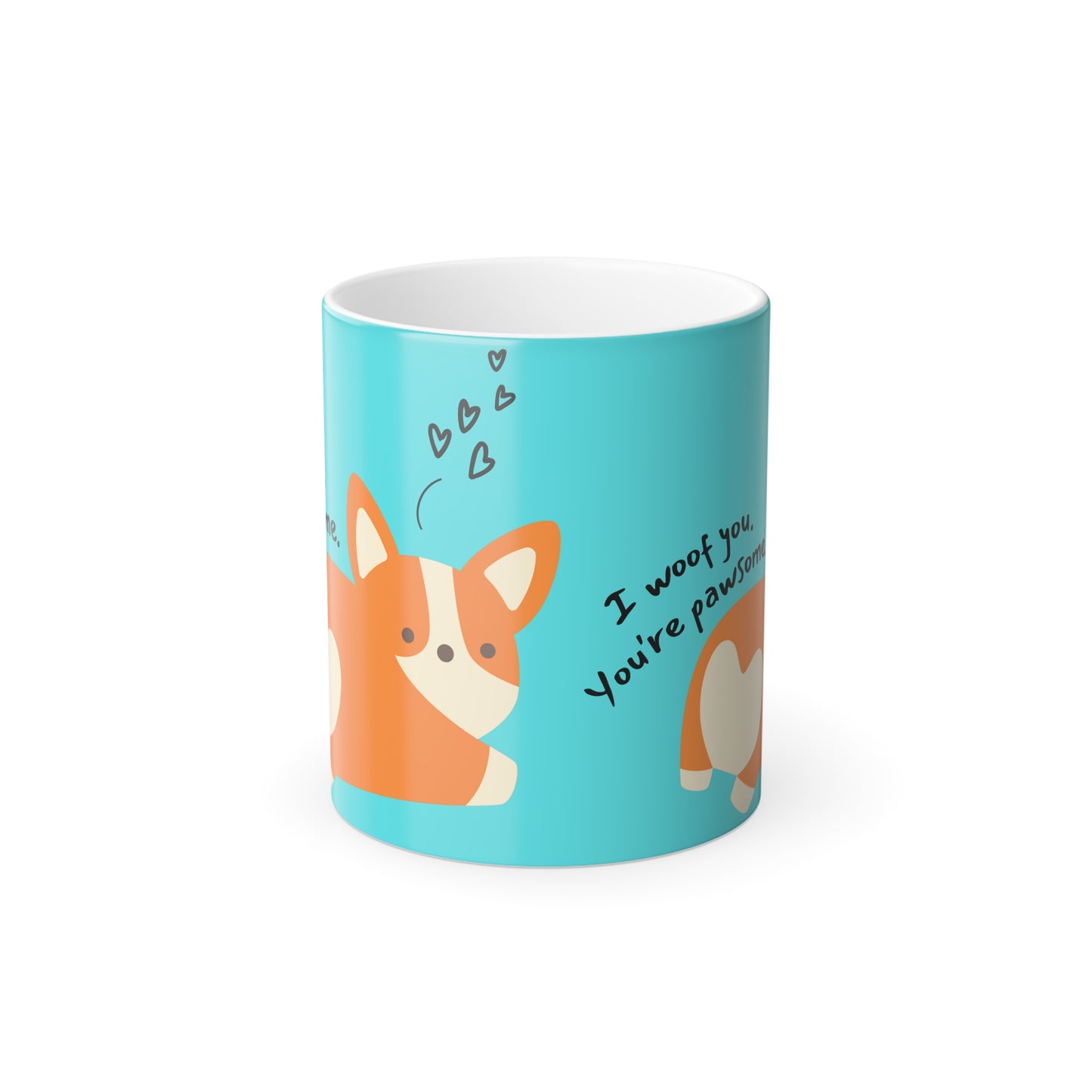 I Woof You, Color Morphing Mug, 11oz - Sniff Waggle And Walk